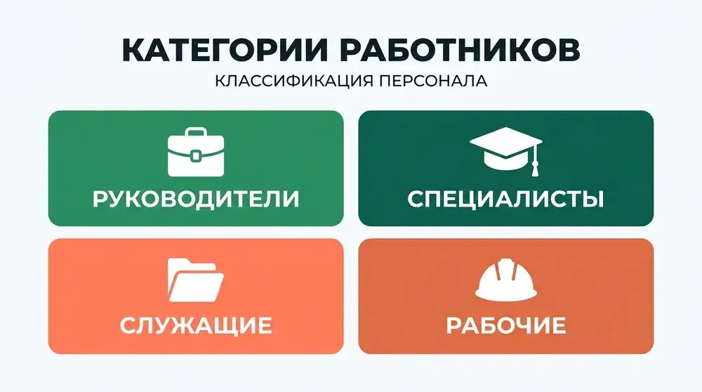 Классификация категорий работников в организации