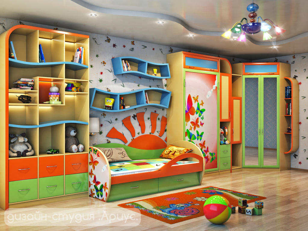 Мебель детская комната для двоих девочек
