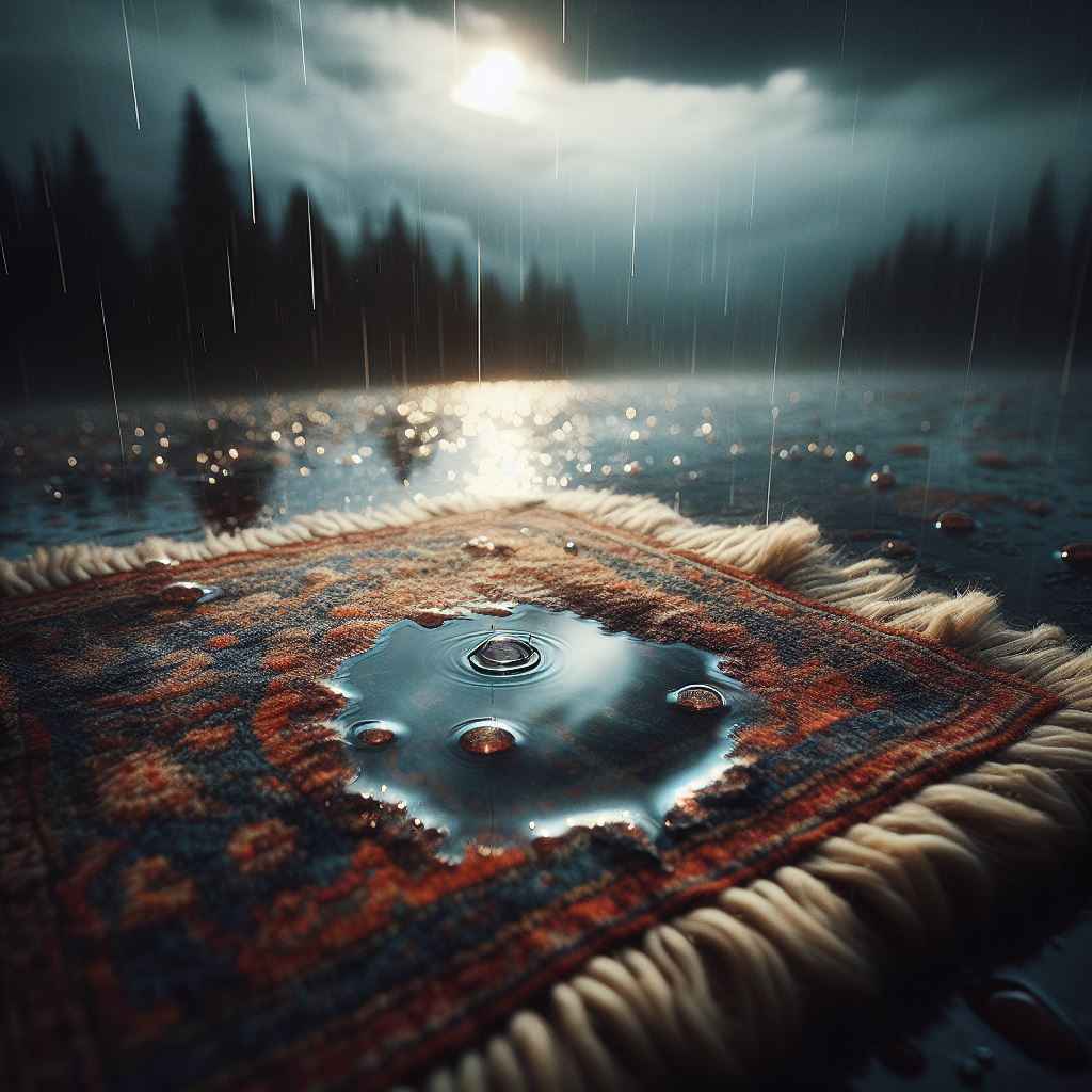 Cleaning & drying wet carpets after rain or flooding