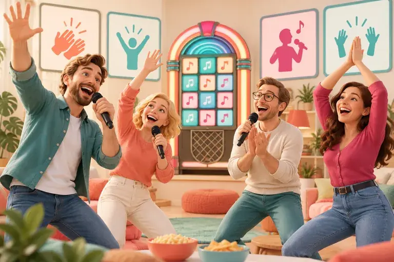 Тематическая иллюстрация к игре Командное караоке