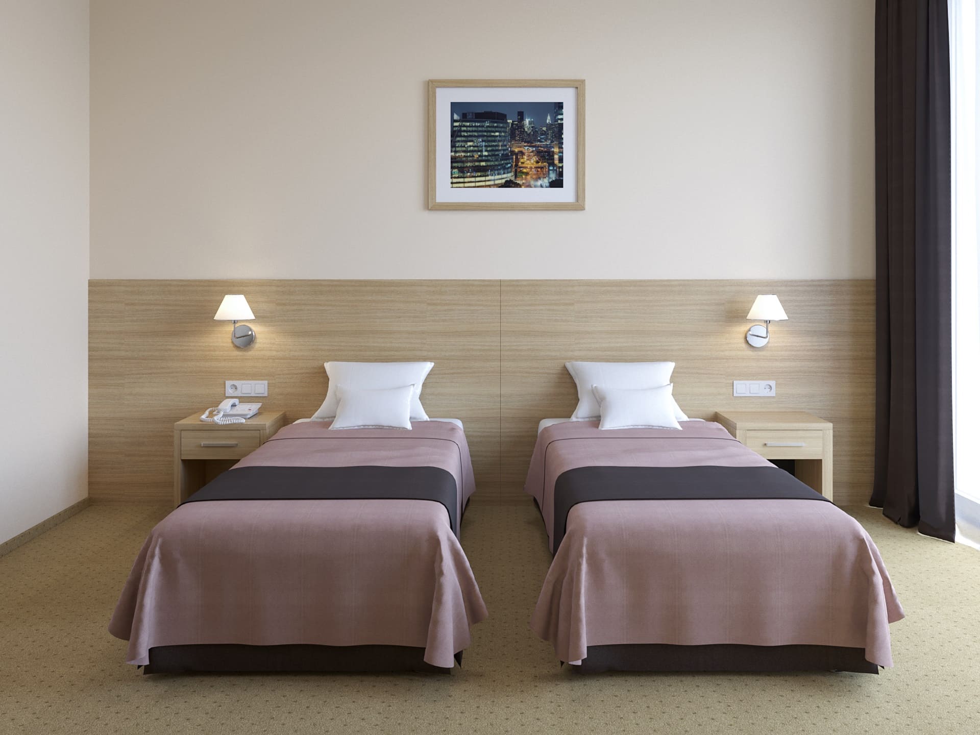 Кровати для гостиниц и отелей сдвоенные