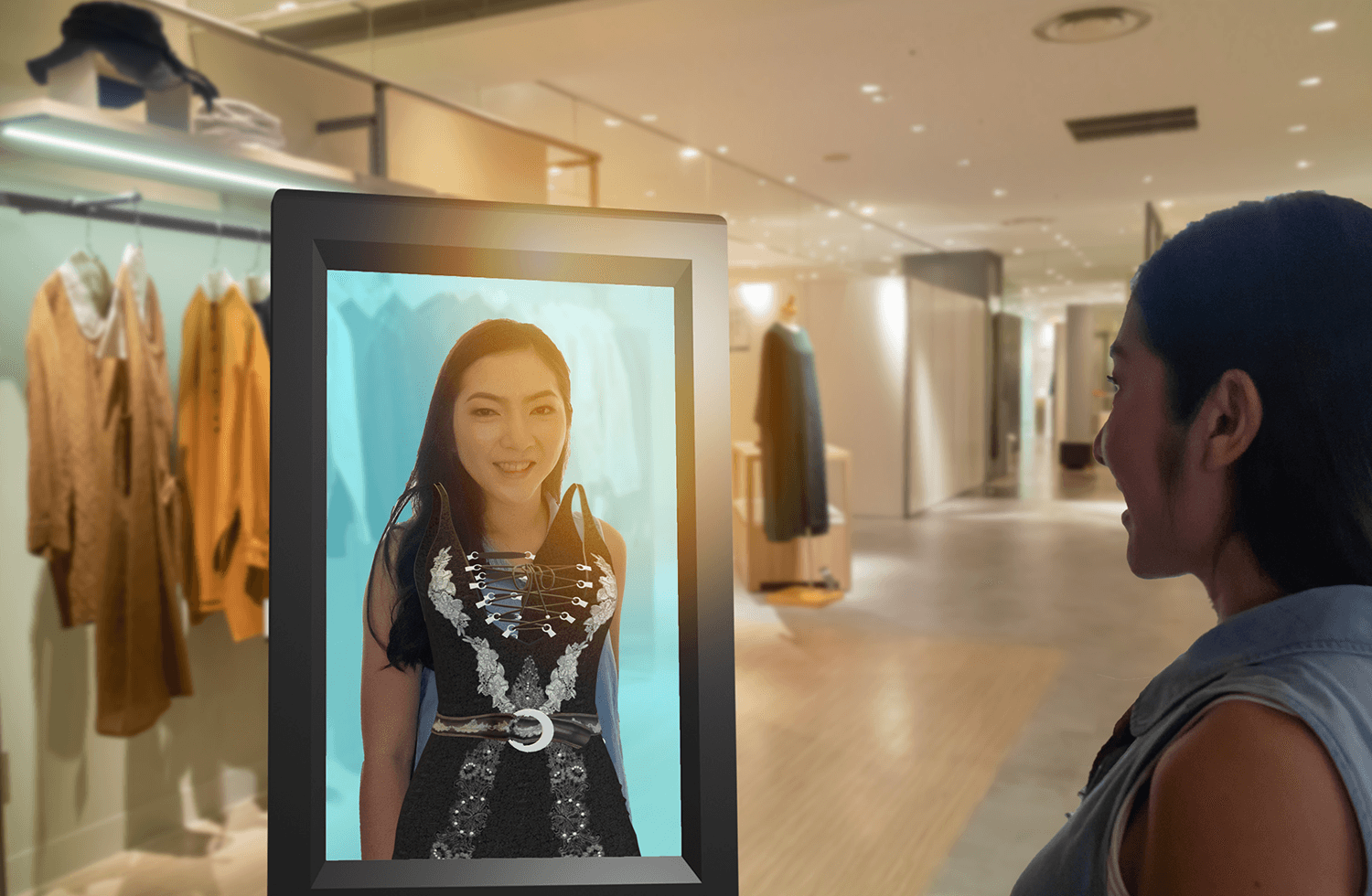 Woman using AR for shopping