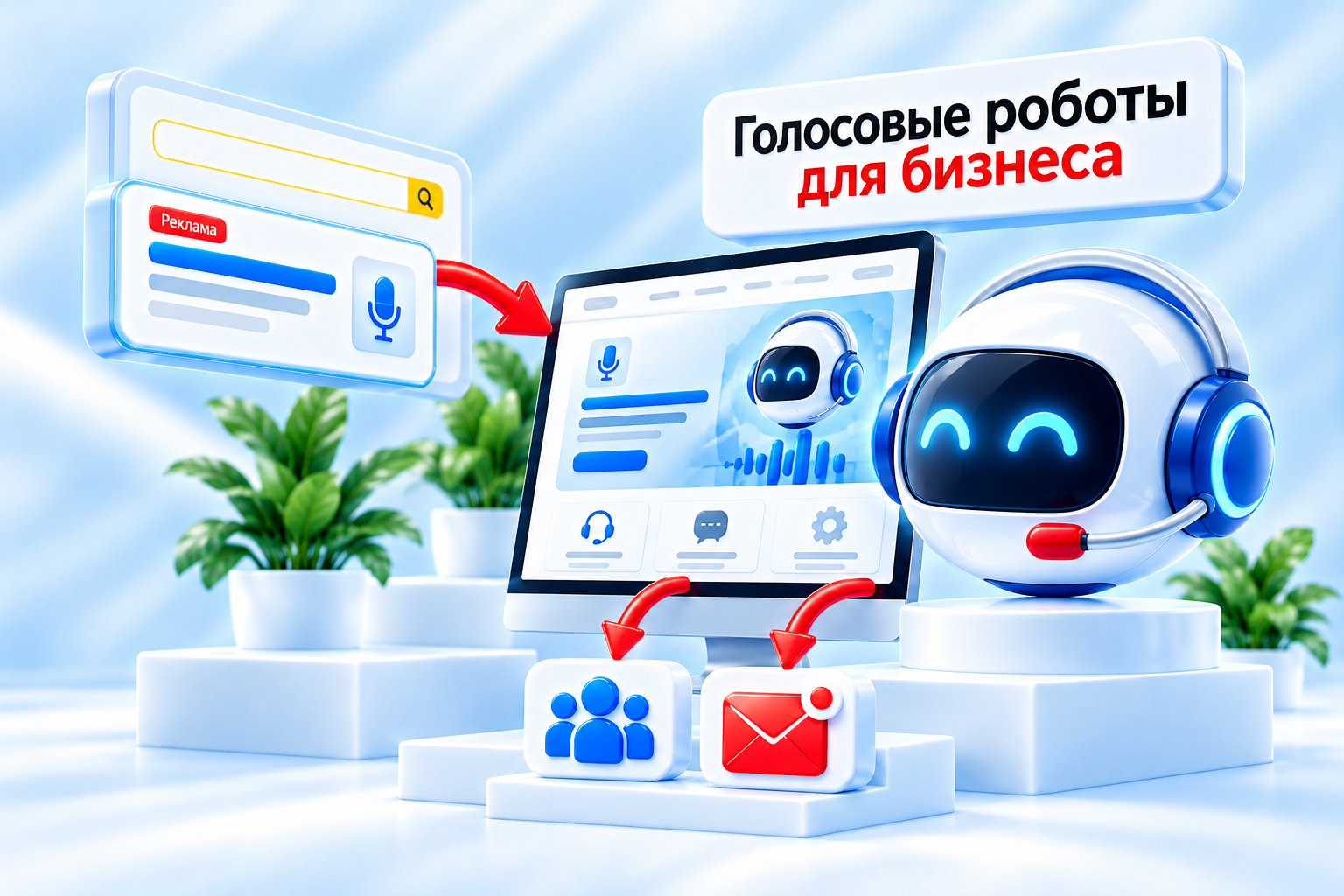 Продвижение разработчика голосовых роботов — иллюстрация проекта