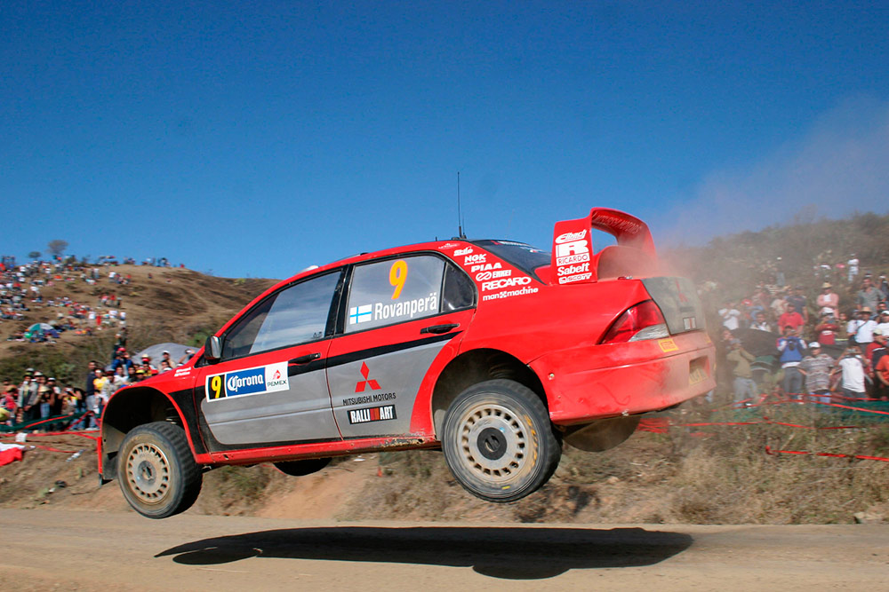 Харри Рованпера и Ристо Пиетилайнен, Mitsubishi Lancer WRC 05 (KN04 WMD), ралли Мексика 2005