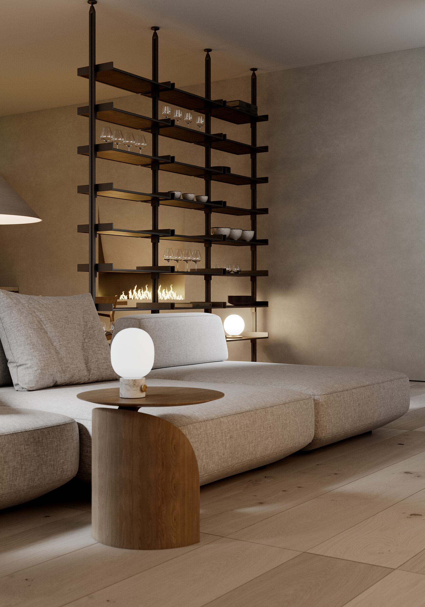 Кофейный столик swedeseab, лампа menu space