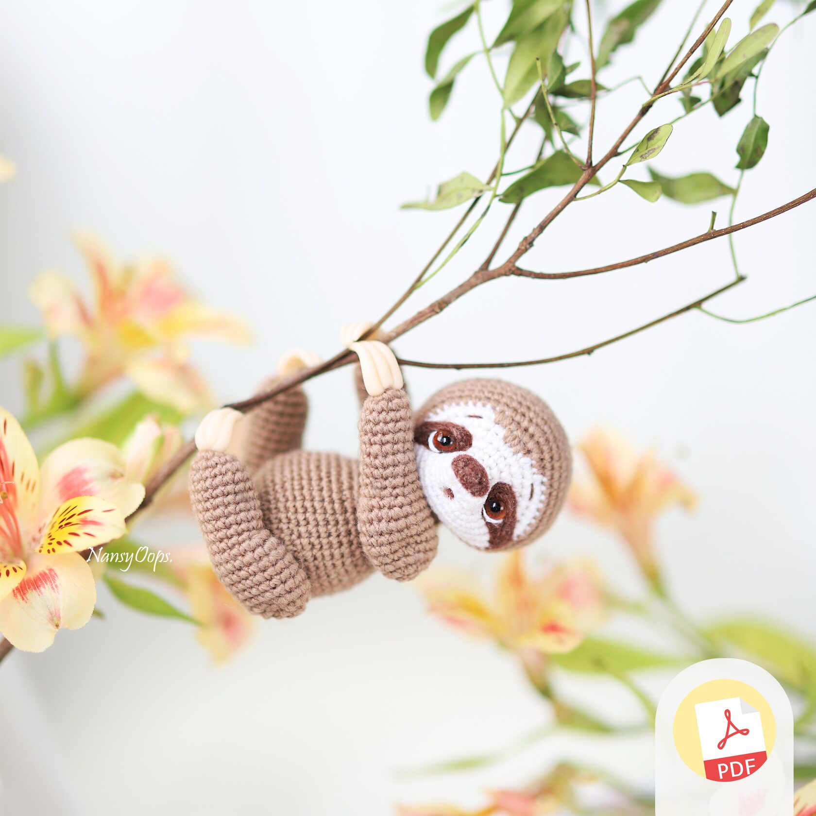 Lenny the Sloth Crochet Pattern — Cute Amigurumi PDF