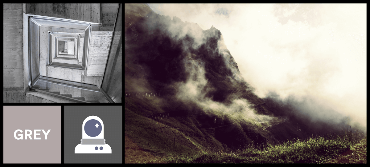 grey серая дымка гор космонавт