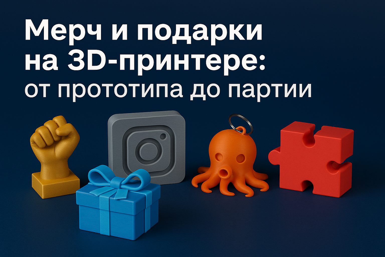 Мерч и подарки на 3D-принтере: от прототипа до партии
