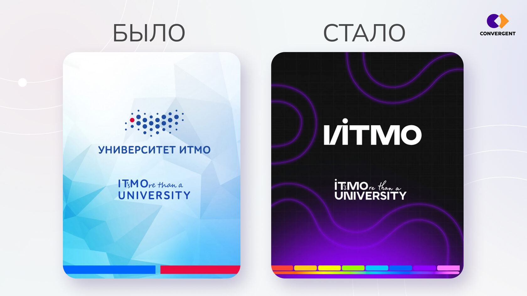 Старая и новая айдентики ИТМО