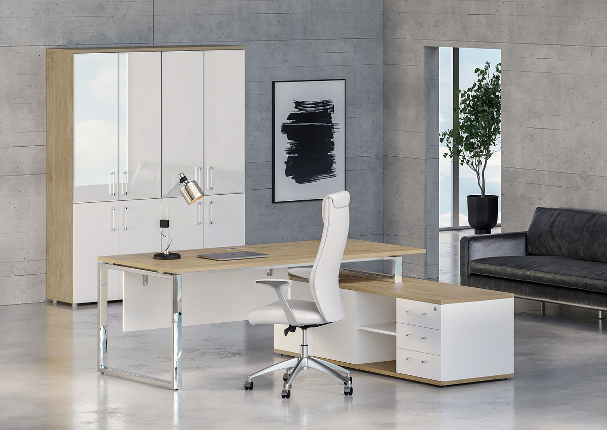 Греденция в кабинете руководителя из ЛДСП