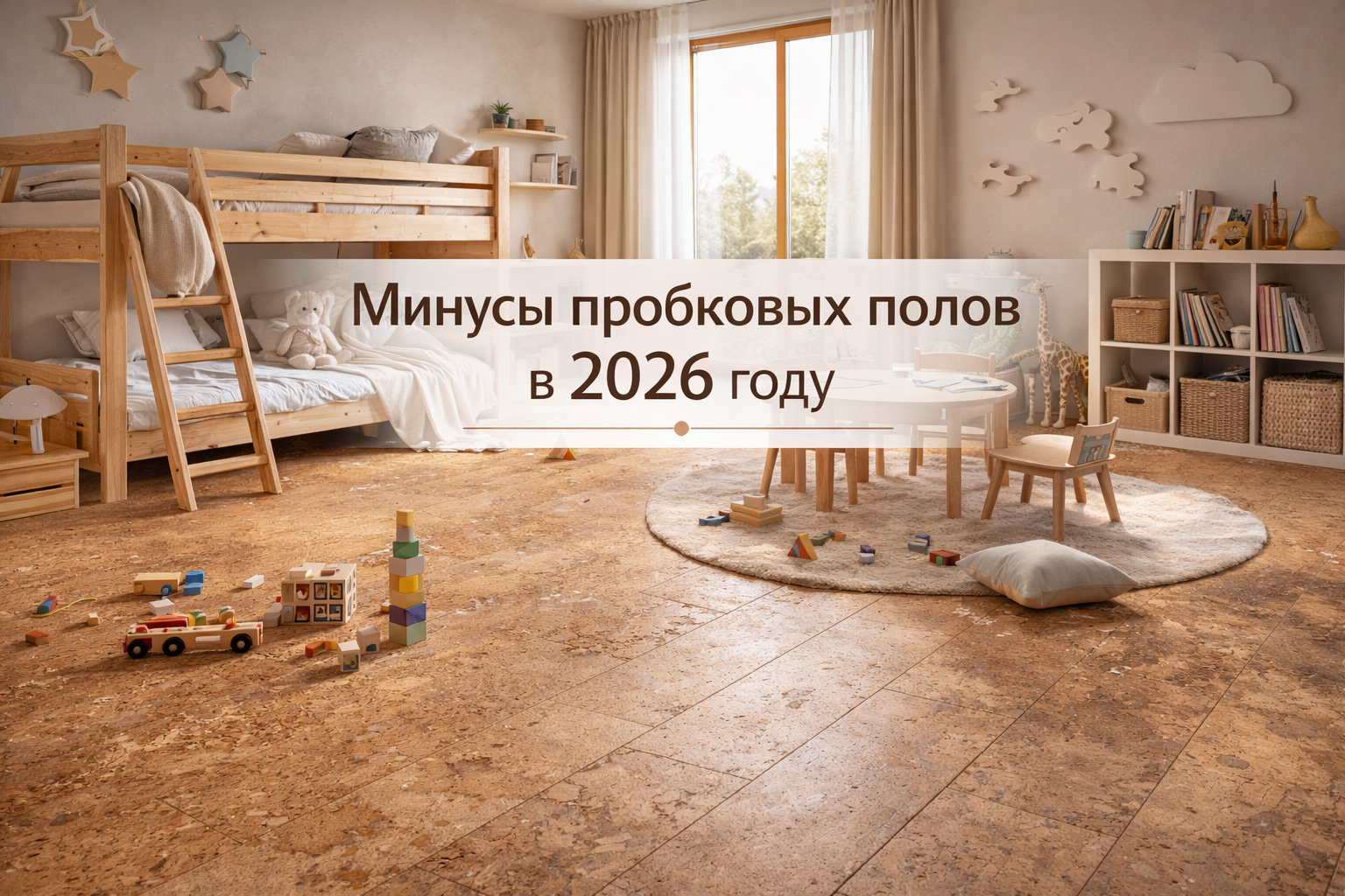 Пробковый пол в интерьере квартиры - текстура покрытия и обзор минусов пробковых полов