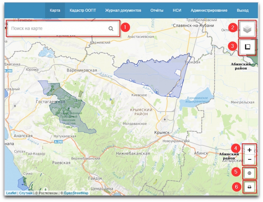 Кадастр анапа карта