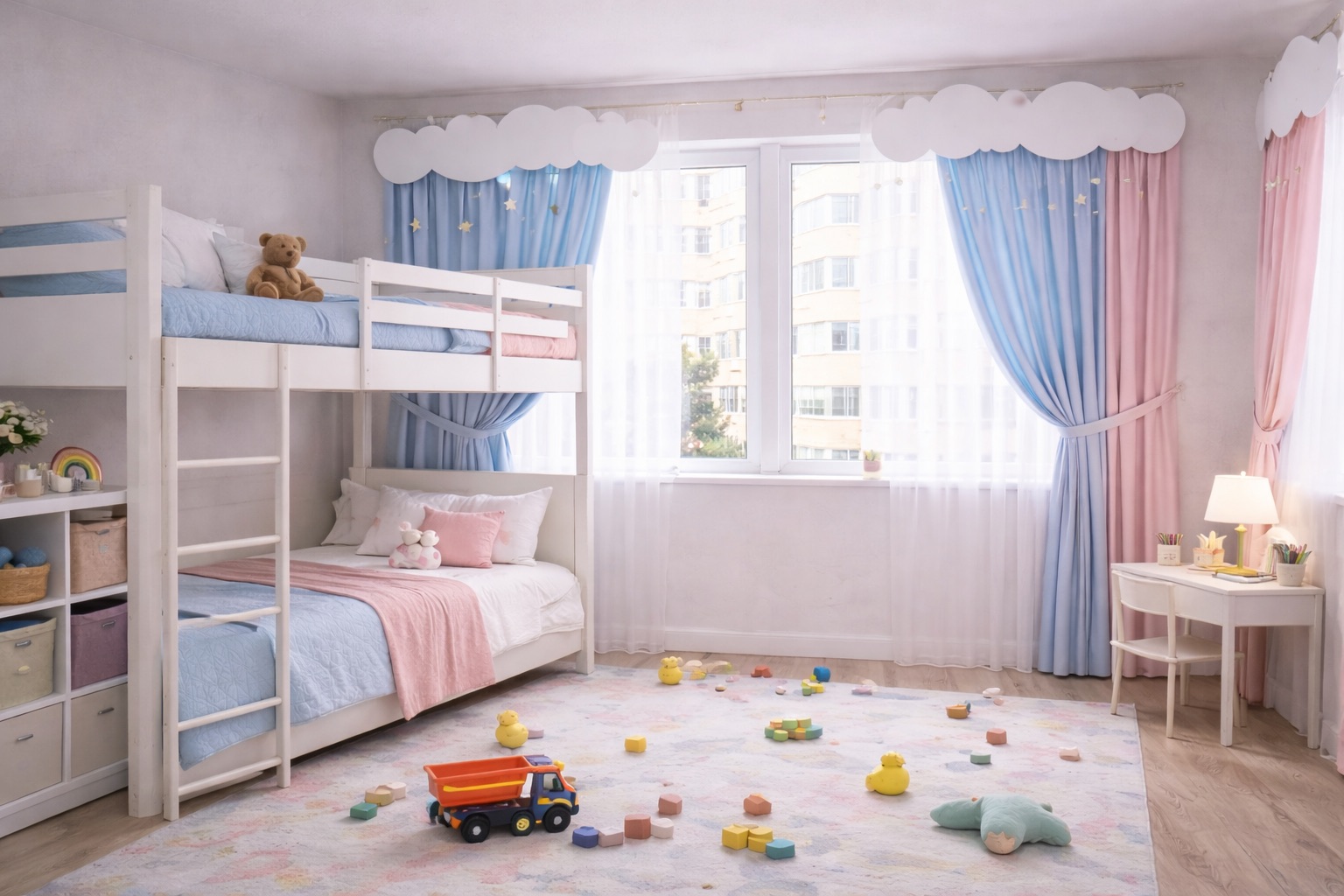 Детская с ламбрекеном, аккуратный декор