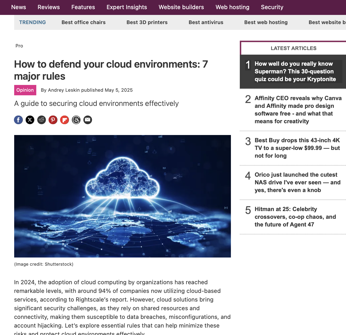 techradarPro- How to defend your cloud environments: 7 major rules
