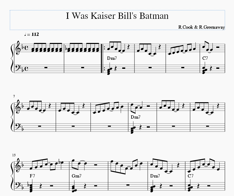 I Was Kaiser Bill's Batman