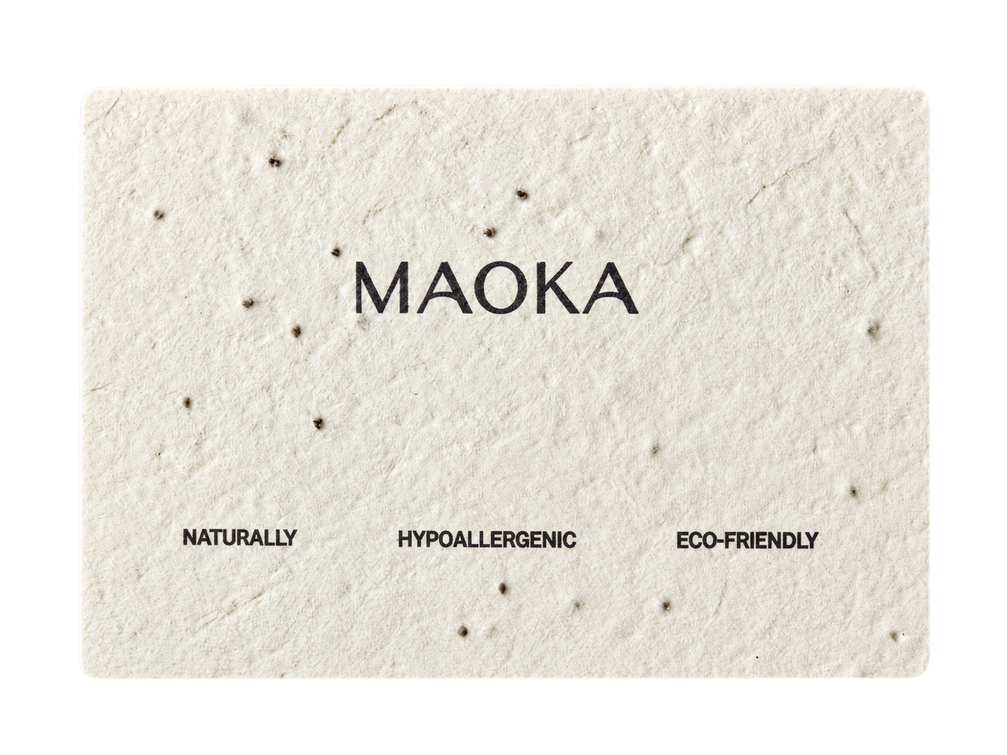Открытка MAOKA из фактурной бумаги с семенами