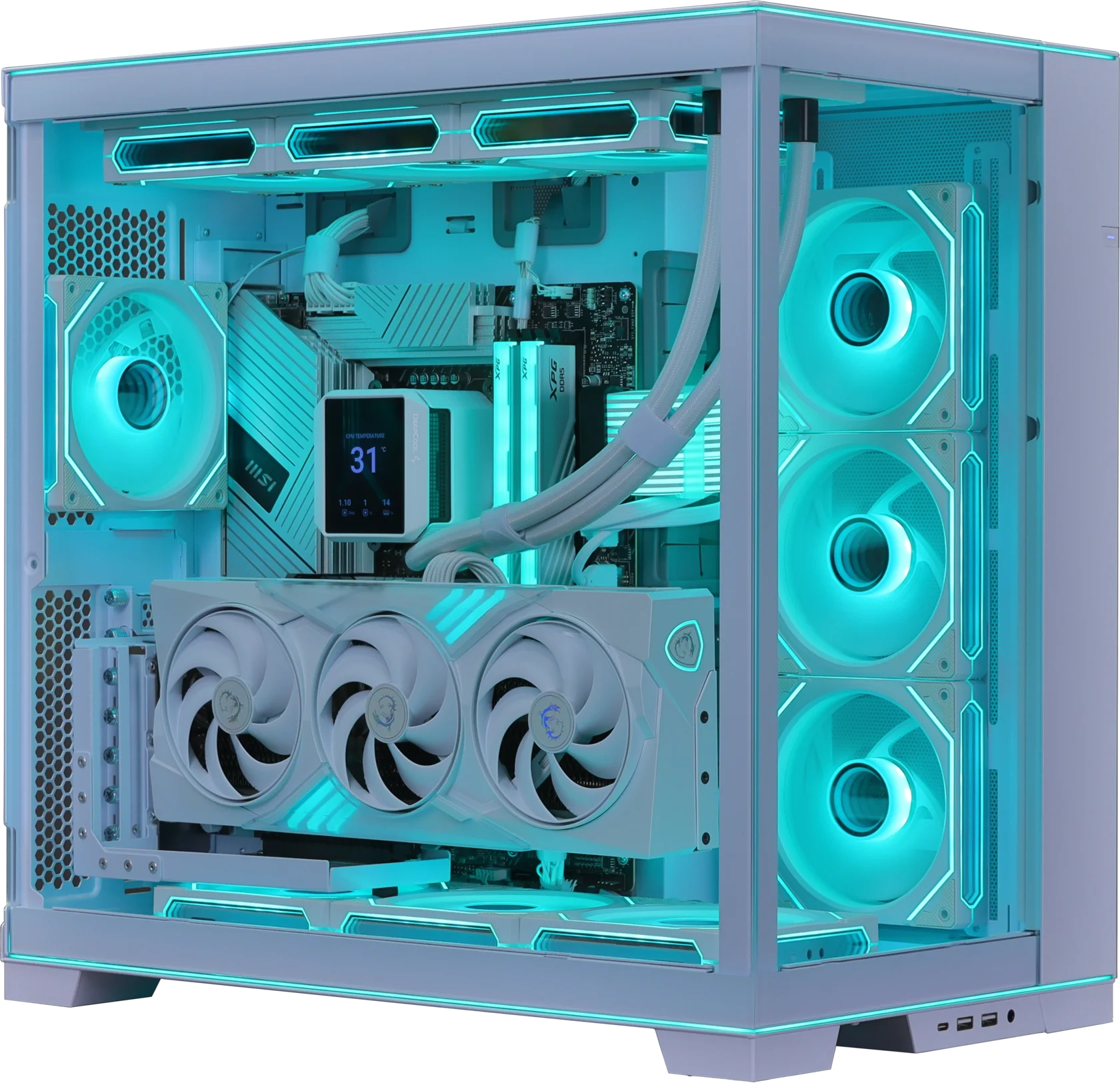 Игровой ПК RYZEN 7 9800X3D RTX 5080 белый