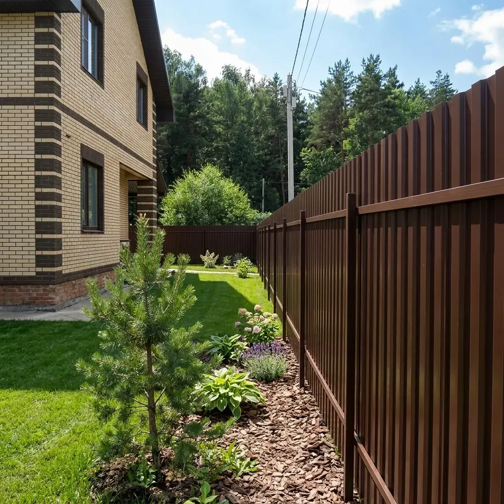 Забор из профнастила на Участок в Москве