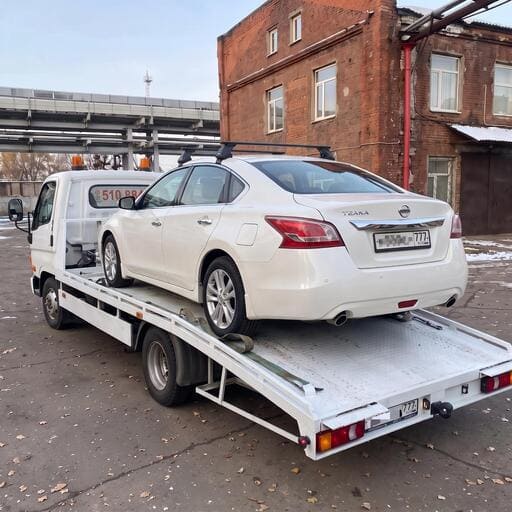 Nissan Teana на эвакуаторе приехал на ремонт вариатора