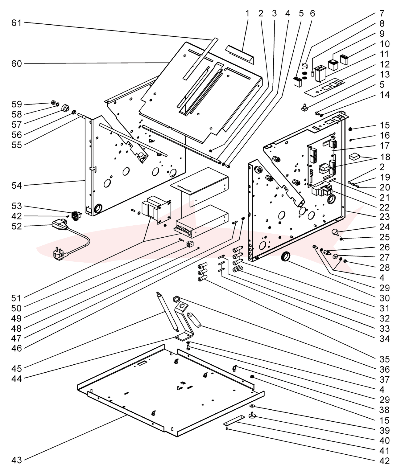 Foldnak 40 FR05 Frame — схема деталей