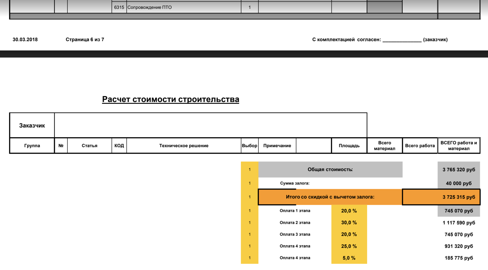 Первоначальный платеж