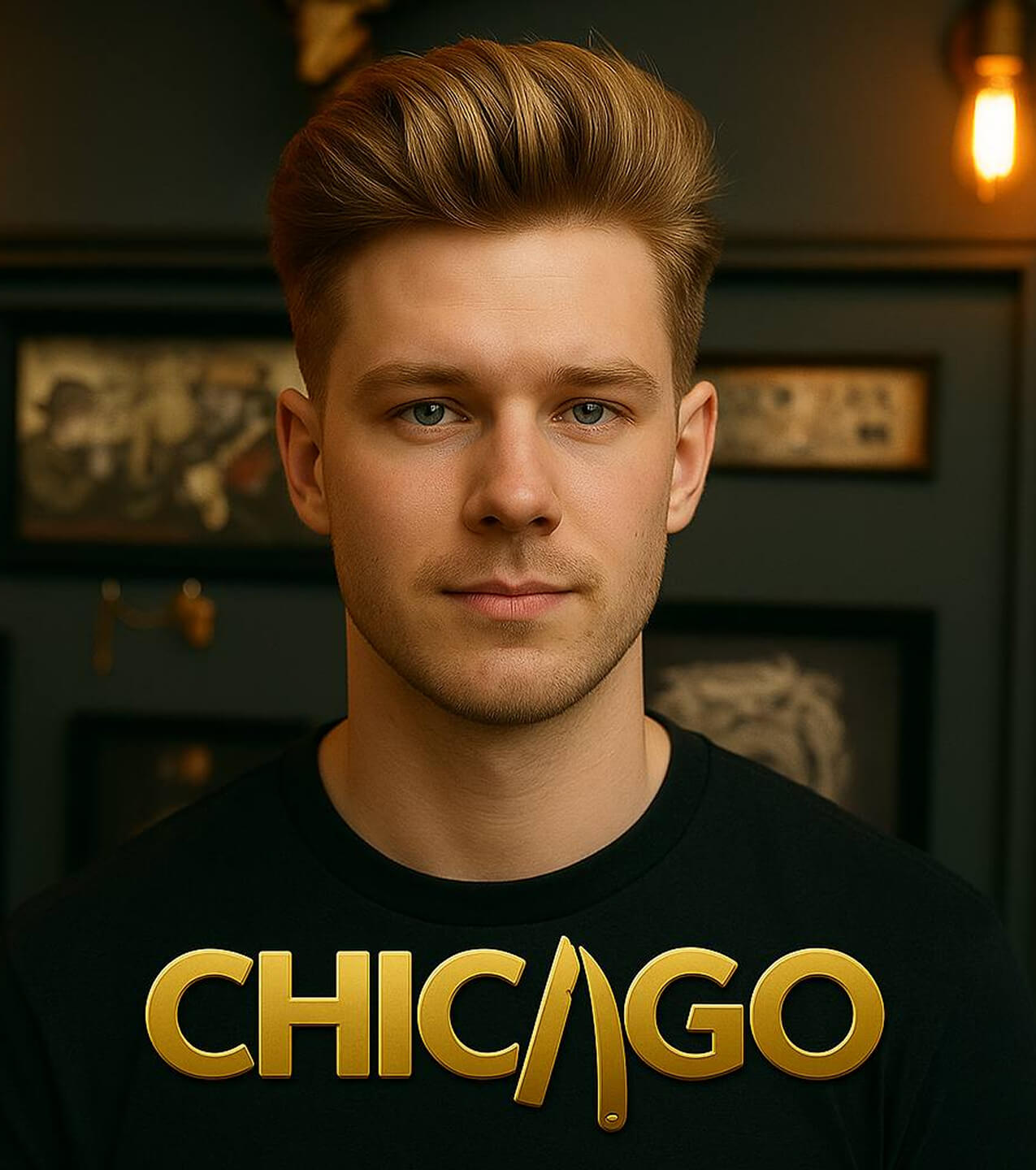 Стрижка Volumetric Quiff — барбершоп CHICAGO, Екатеринбург