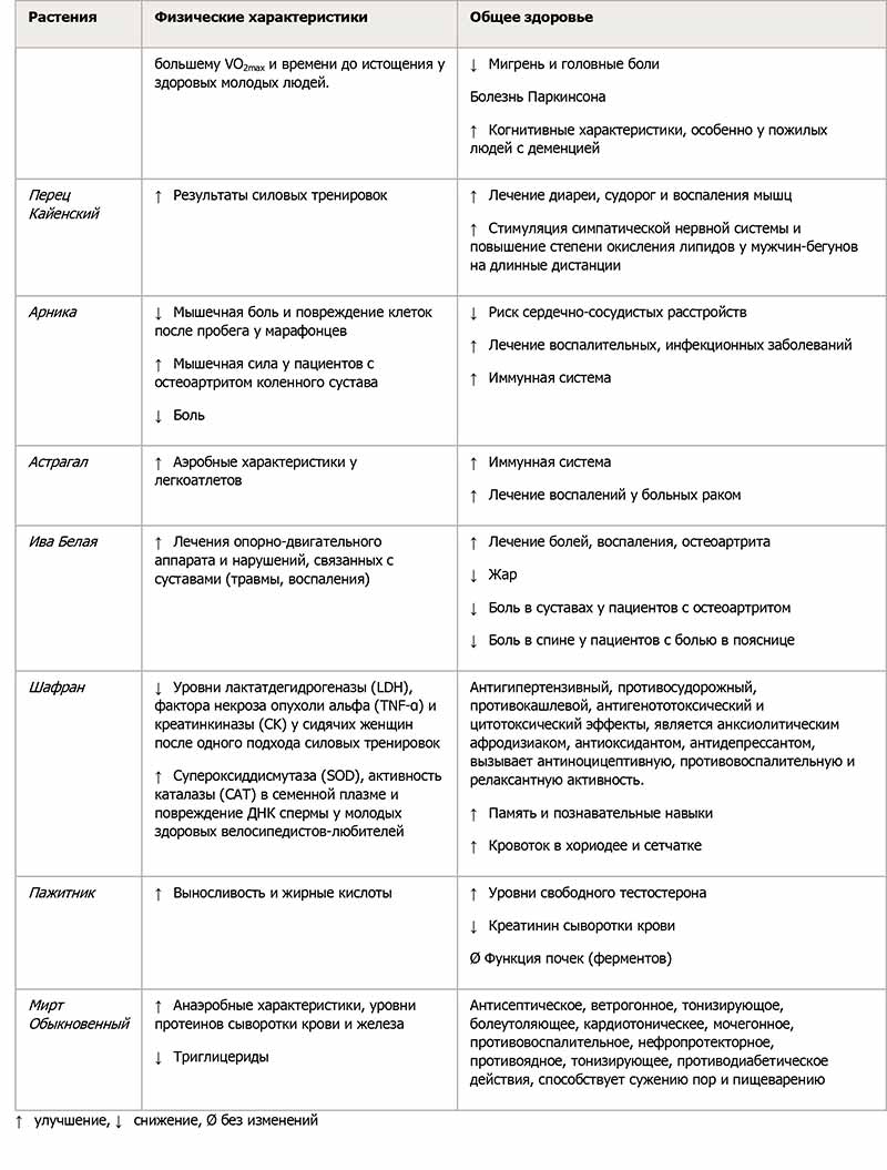 Растительные препараты - использование в спорте: обзор | Официальный сайт  «ORO Sport»