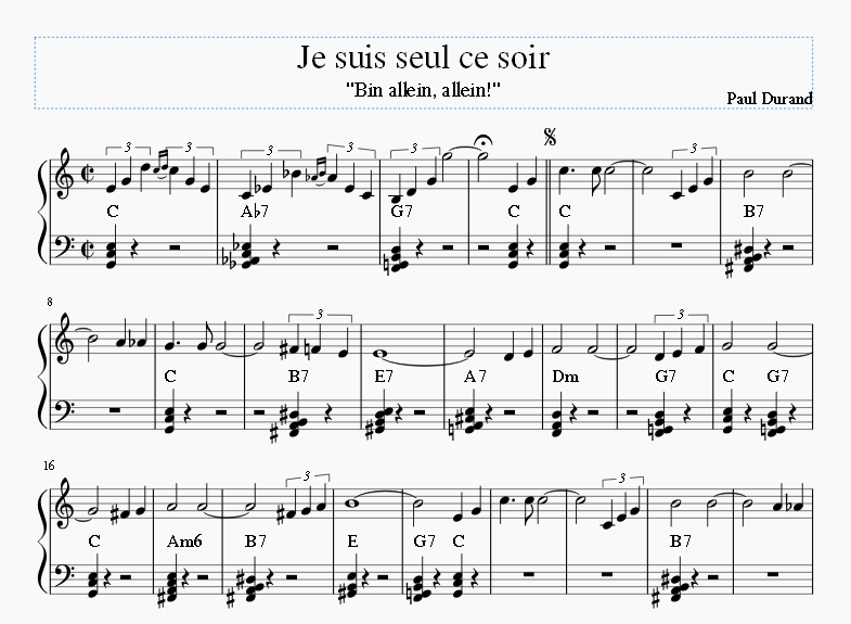 Je suis seul ce soir