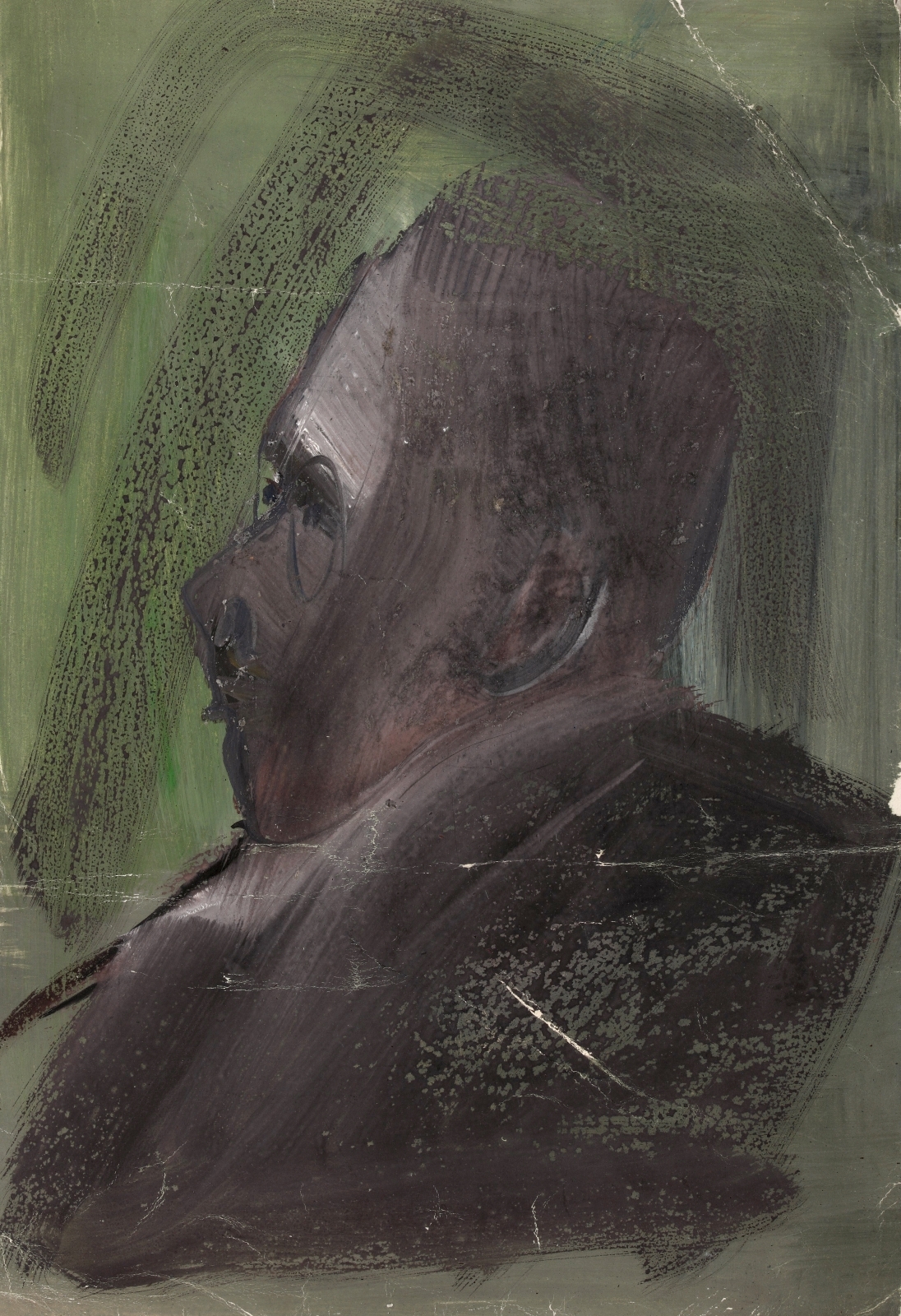Мужской портрет на темно￾ зеленом фоне. 1928 