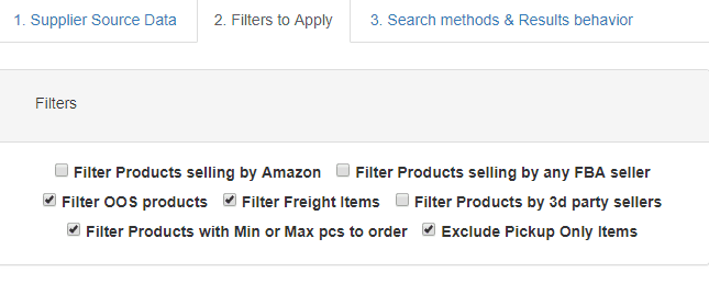 Default settings for searching dropshipping products in TrackMyOrders Scout Module