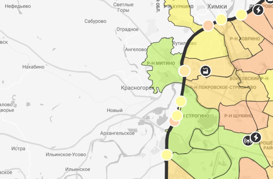 Карта экологии москвы