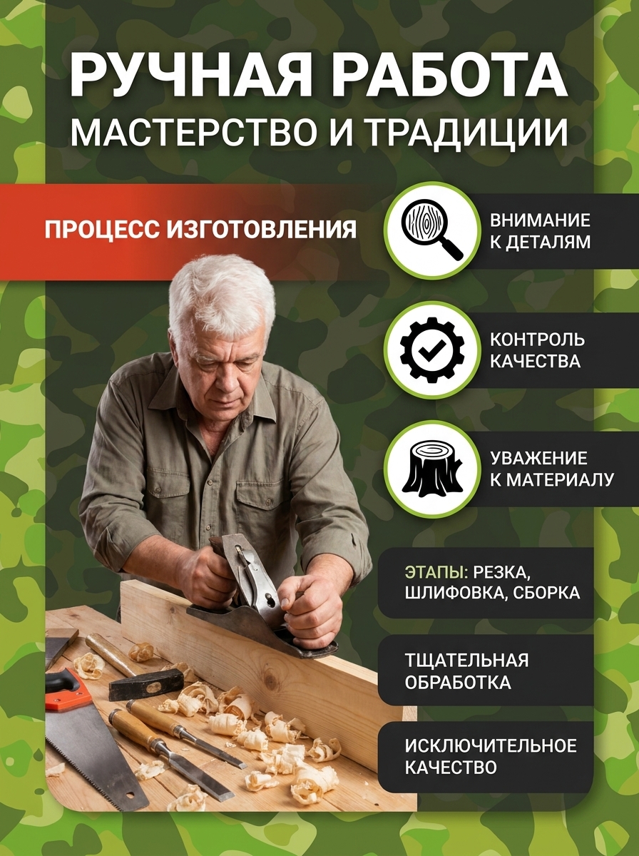 Менажница из массива дуба ручной работы