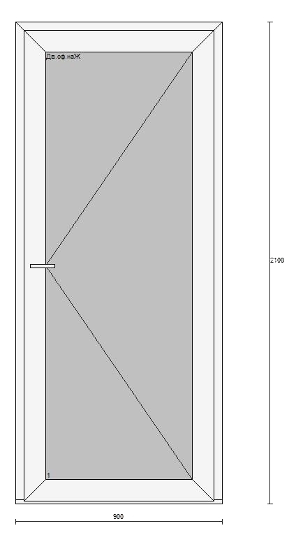 Дверь пвх 900х2100