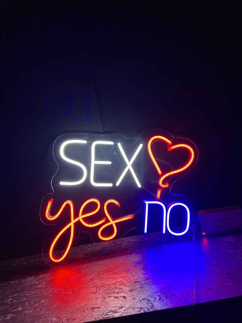 Неоновая вывеска Sex Yes No 5745