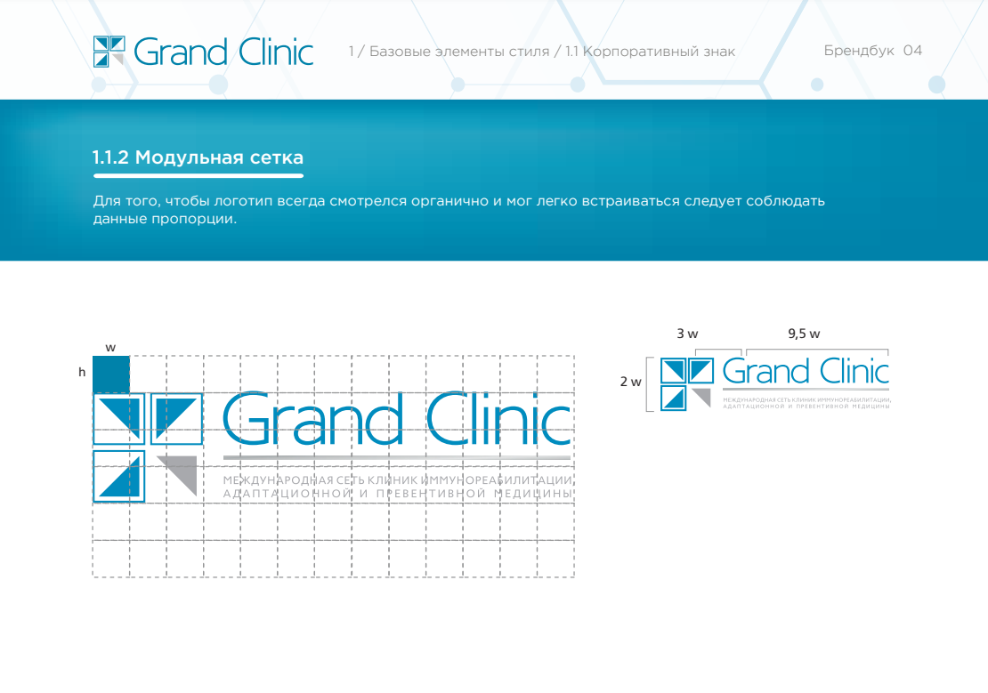 Кейс разработки брендбука: Grand Clinic медицинской клиники