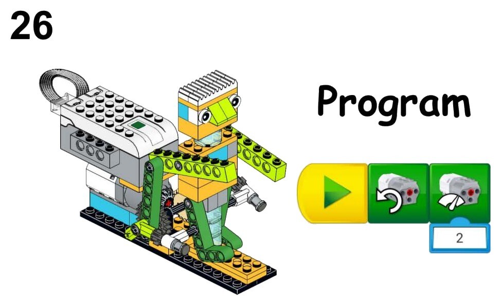 Программа для модели «Идущий человек» в блоках WeDo 2.0