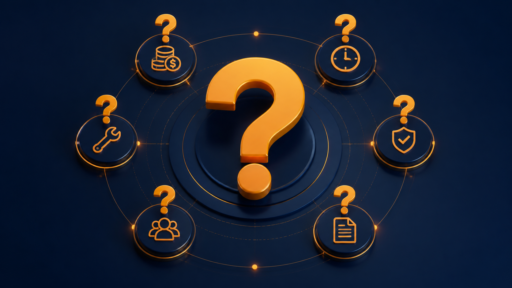 Инфографика категорий вопросов FAQ