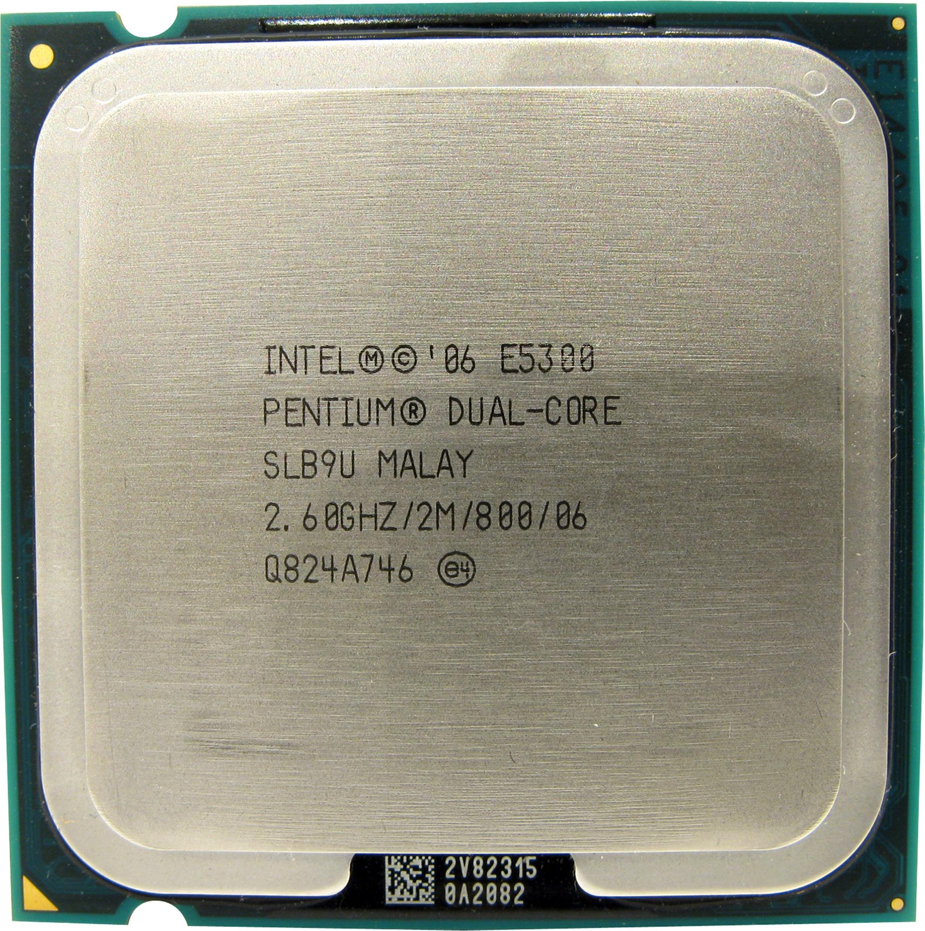 Процессор Intel Pentium E5300, 2 ядра, 2,60 ГГц, LGA775