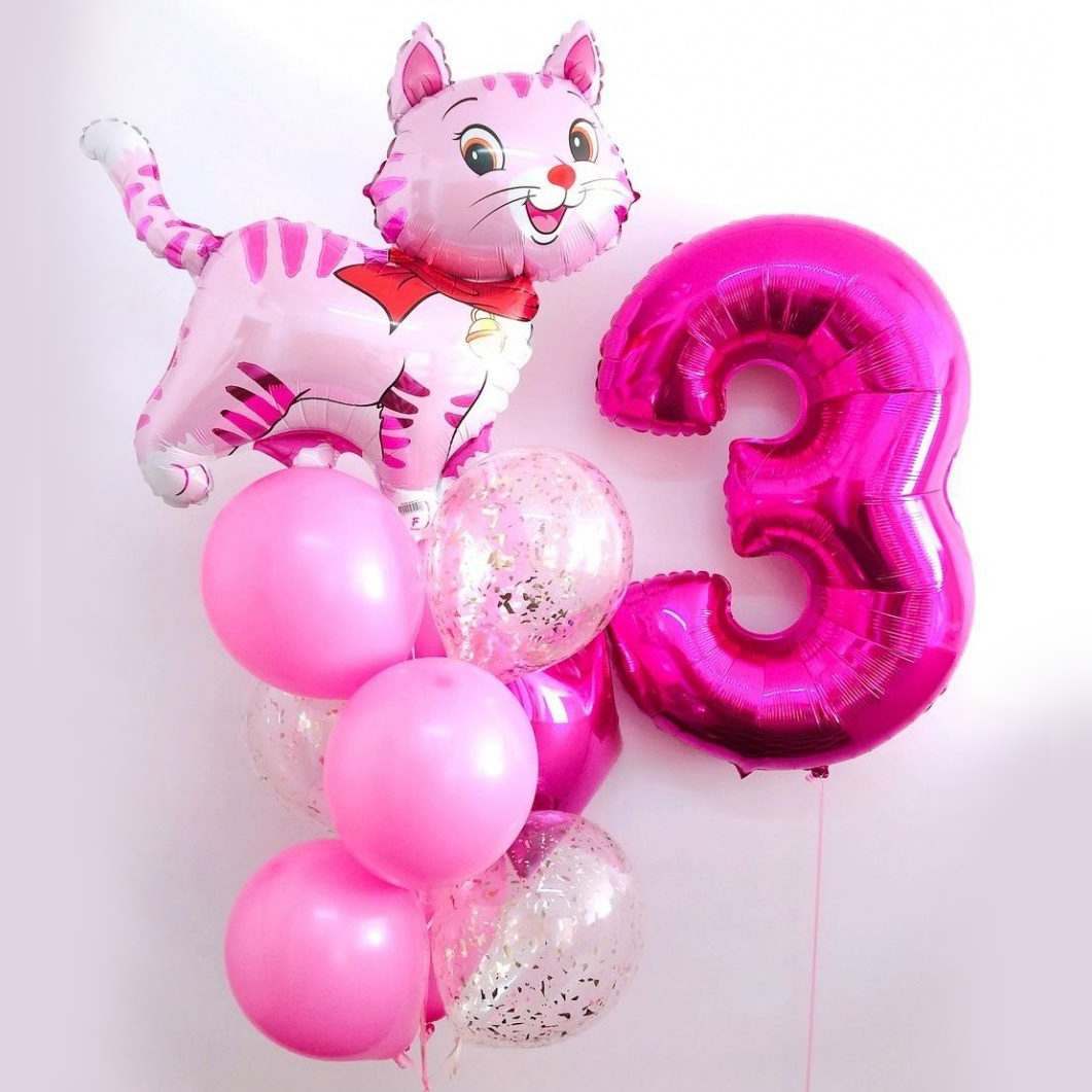 композиция из шаров на день рождения девочке 4 года