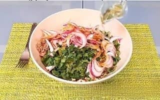 Приготовление салата «Тбилиси» с красной фасолью и говядиной: шаг 11