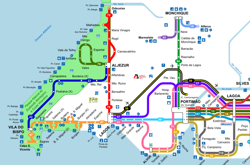 автобусные маршруты алгарв