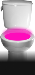 подсветка унитаза розовый