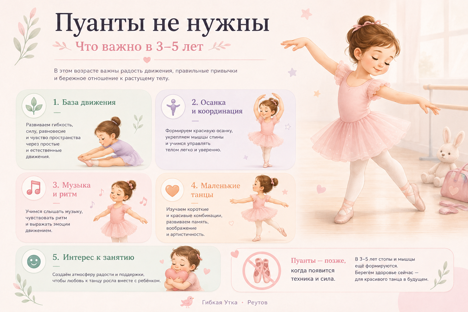 Почему пуанты не нужны детям трёх-пяти лет
