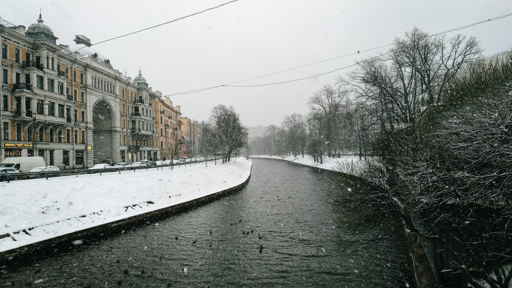 снегопад в санкт петербурге