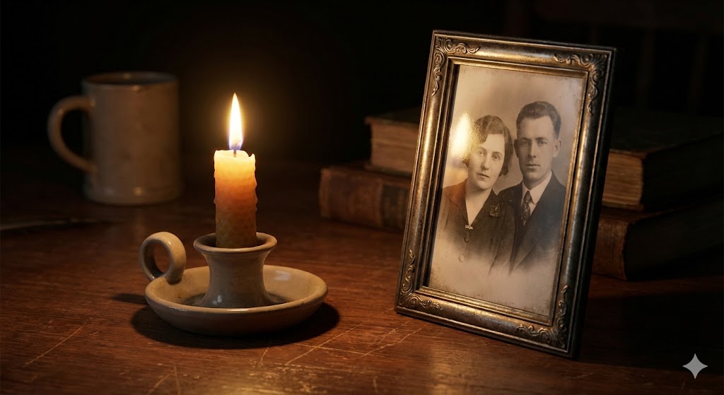 Свеча памяти 11 апреля на столе 