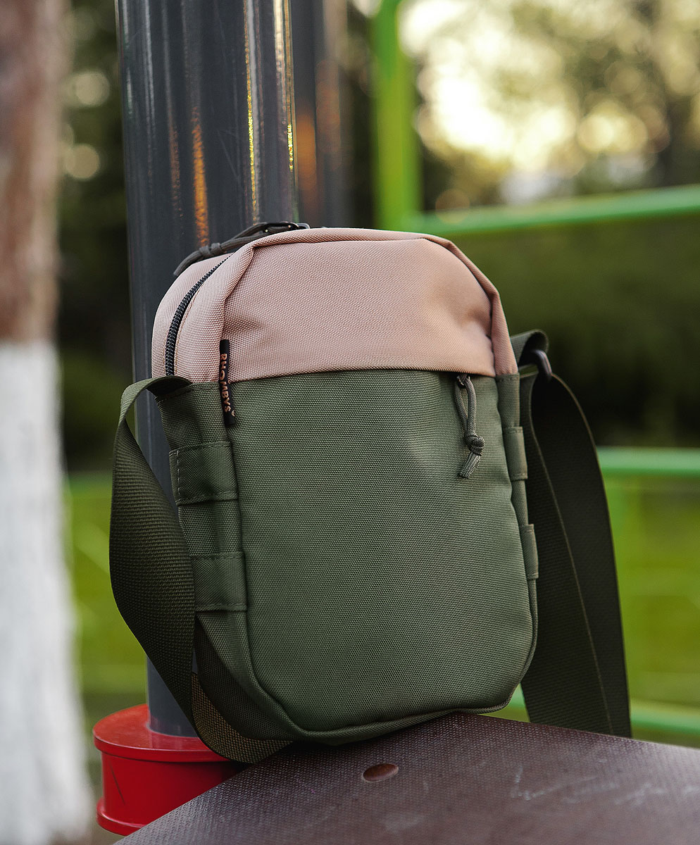 Сумка через плечо «А5» (оливково-бежевая)