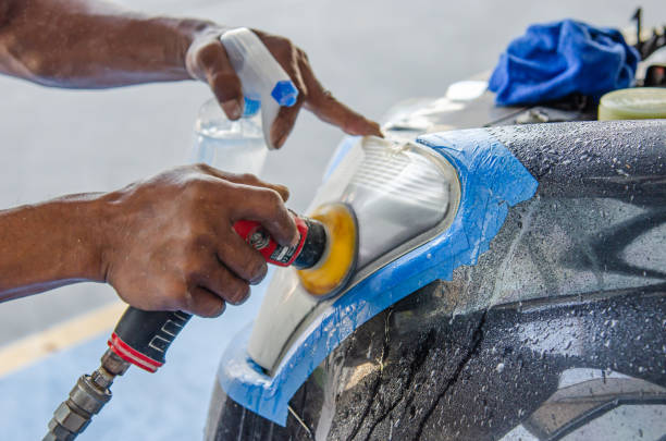 Прозрачные фары после восстановления и бронирования