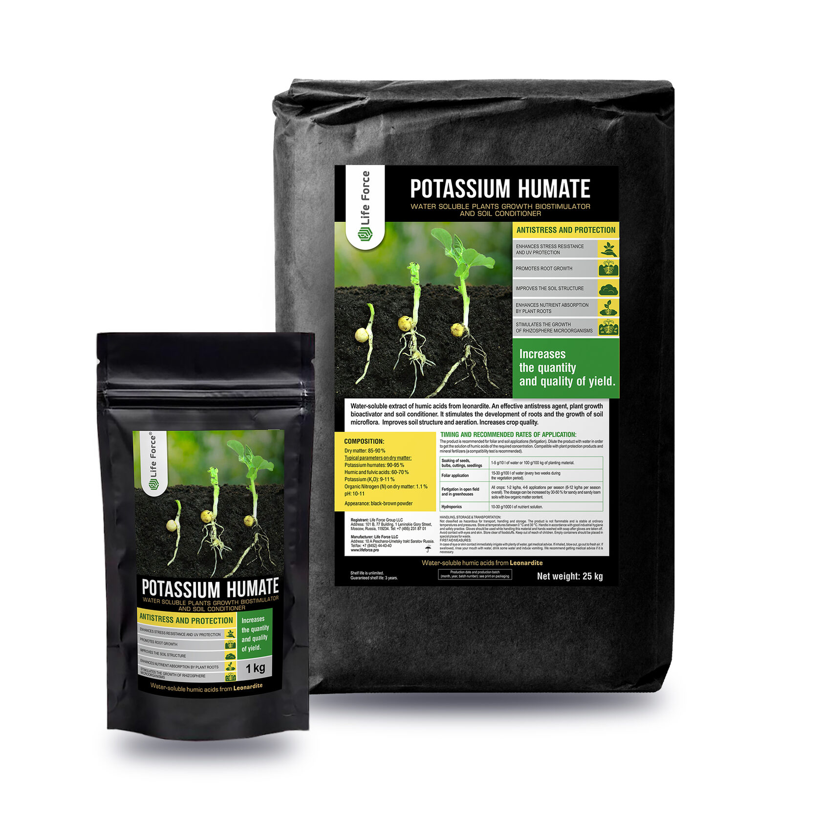 Potassium Humate from leonardite (soluble) Life Force