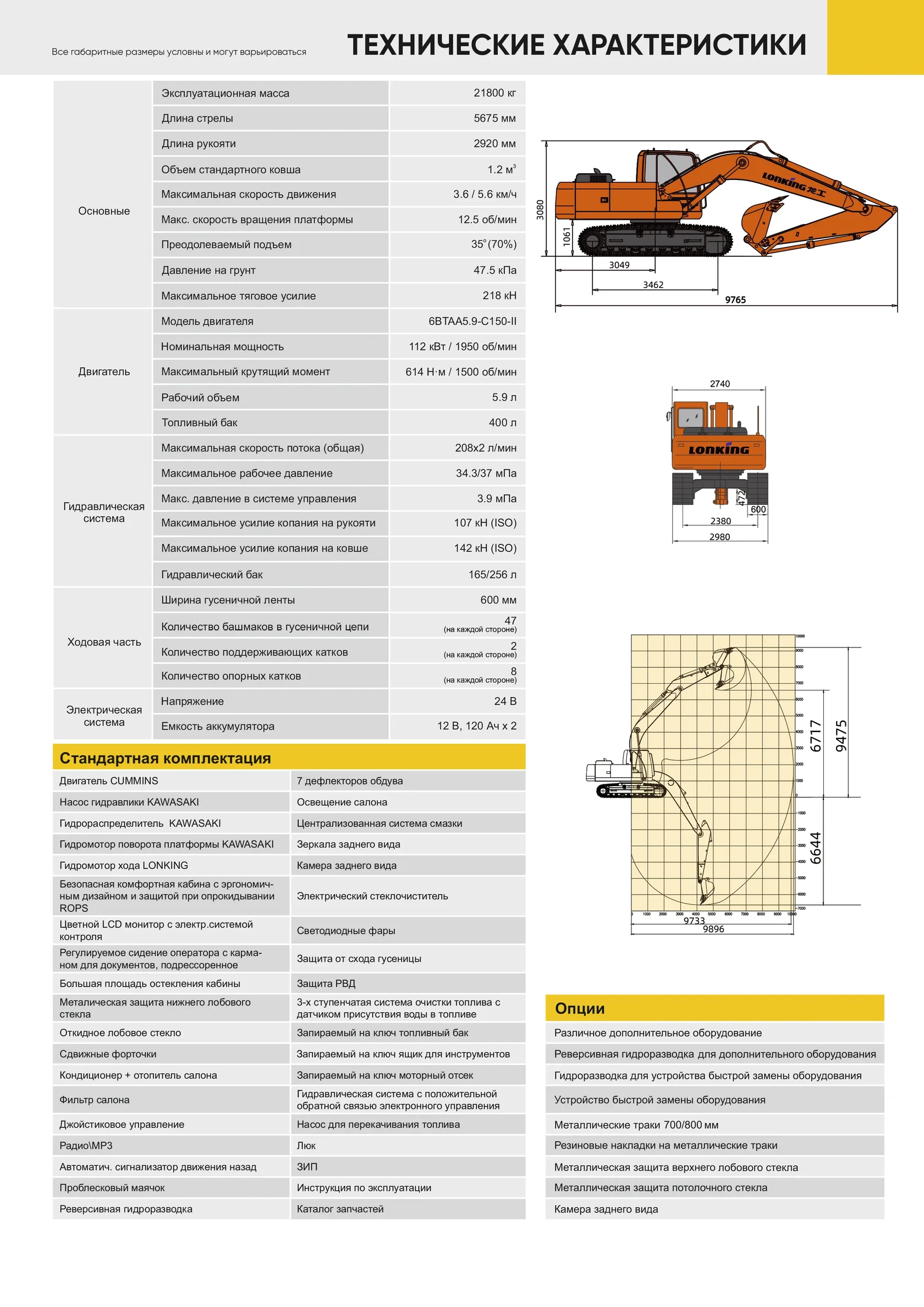 Гусеничный экскаватор LONKING CDM 6225