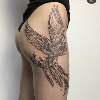 Татуировка птица феникс - символ перерождения и возрождения